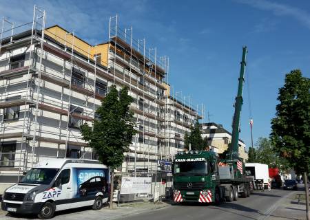 Anlieferung der Doppelgarage Anlieferung der Doppelgarage